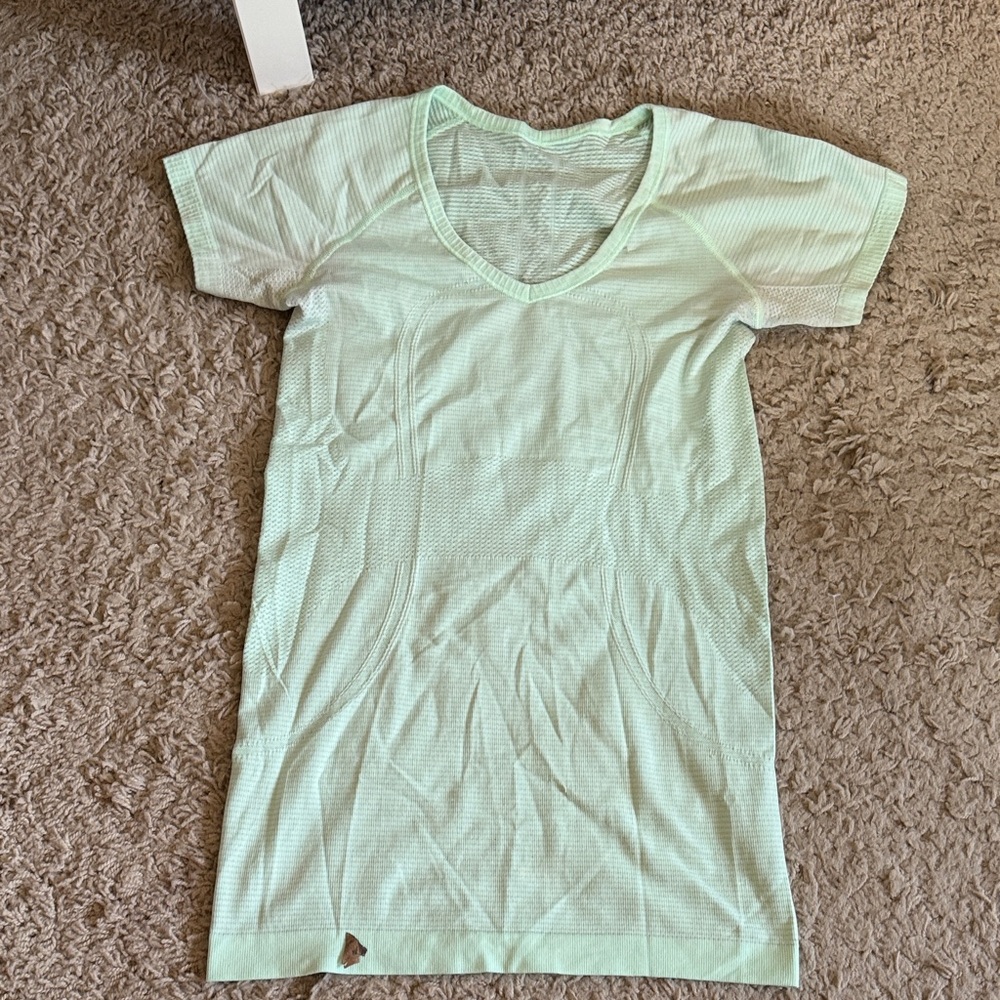 lululemon athletica Short Sleeve V-Neck Tee in Light Mint